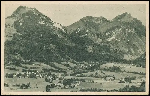Fischbachau und Birkenstein Panorama mit Breitenstein glca.1920 139.406