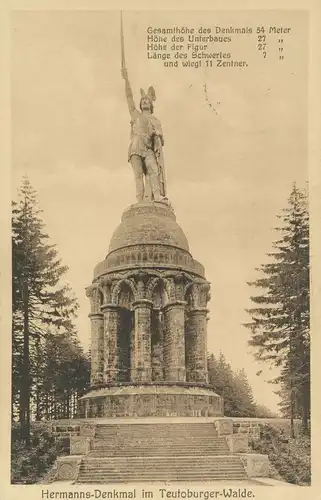 Hermanns-Denkmal im Teutoburger-Walde feldpgl1915 137.094