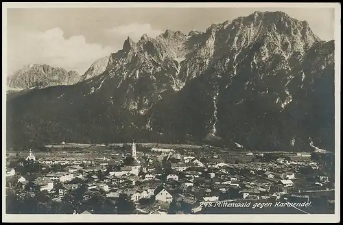 Mittenwald - Panorama gegen Karwendel ngl 138.003