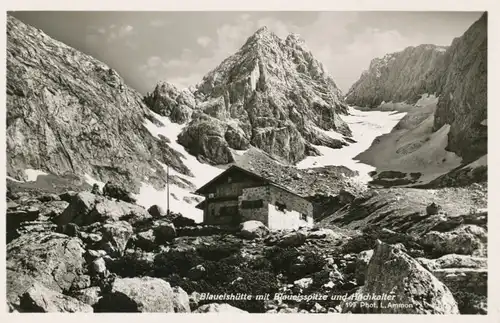 Berghütte: Blaueishütte mit Blaueisspitze und Hochkalter ngl 104.187