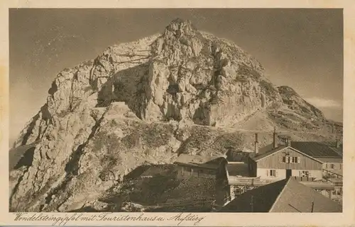 Berghütte: Wendelsteingipfel mit Touristenhaus und Aufstieg gl1928 104.720