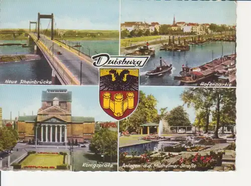 Duisburg - Rheinbrücke, Hafen, Königsplatz, Anlagen Mülheimer Straße ngl 215.490