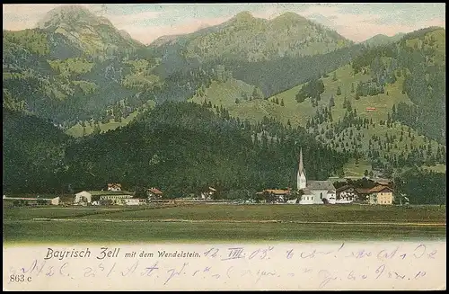 Bayrischzell Panorama mit dem Wendelstein gl1905 139.506