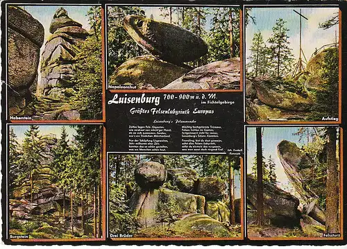 Luisenburg im Fichtelgebirge Mehrbildkarte gl1965 C7102