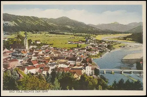 Bad Tölz Panorama rechts der Isar ngl 139.553