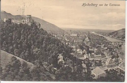 Heidelberg von der Terrasse aus gesehen gl1908 214.090