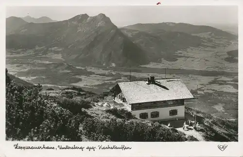 Berghütte: Zeppezauerhaus Untersberg gegen Hochstauffen gl1940 104.776