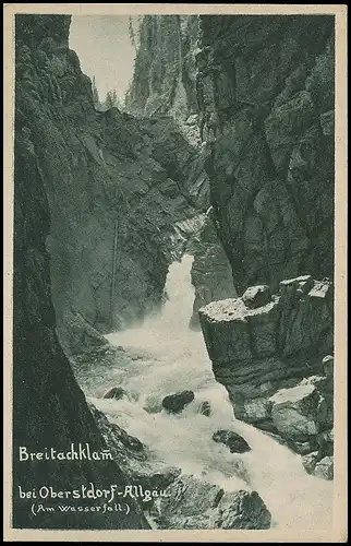 Oberstdorf Breitachklamm Wasserfall bahnpgl1928 138.041