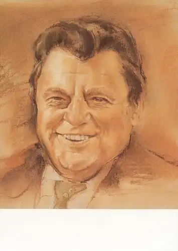 Porträt/Zeichnung von Franz Josef Strauß ngl 136.890
