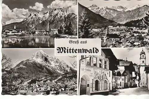 Gruß aus Mittenwald Mehrbildkarte ngl C7591