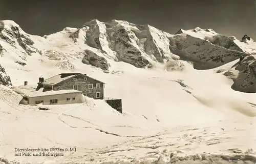 Berghütte: Diavolezza-Hütte mit Palü und Bellavista ngl 104.236