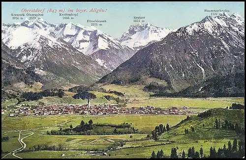 Oberstdorf im Allgäu Panorama mit Alpen ngl 138.095
