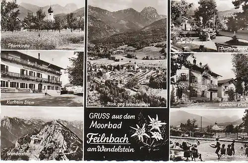 Gruss aus dem Moorbad Feilnbach am Wendelstein gl1963 C7621