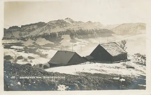 Berghütte: Blick zur Säntiskette gl1912 104.614