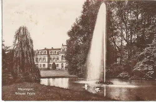 Meinigen Großes Palais mit Fontaine gl1926 C7649