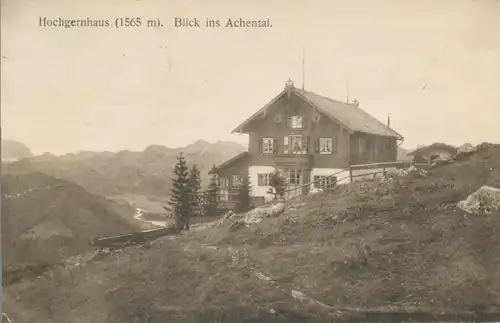 Berghütte: Hochgernhaus Blick ins Achental gl1917 104.310