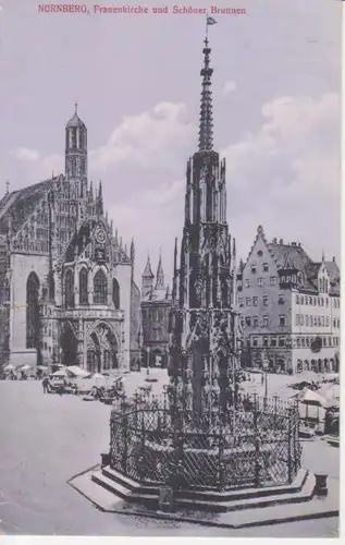 Nürnberg Frauenkirche und Schöner Brunnen gl1916 216.779