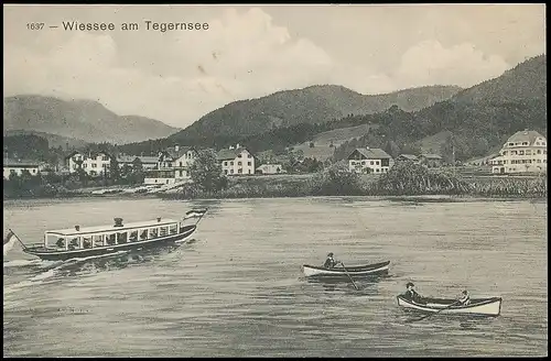 Bad Wiessee am Tegernsee Panorama Bootspartien glca.1920 139.677