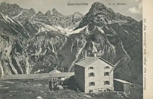 Berghütte: Kemptnerhütte m.d. Muttler gl1908 104.426