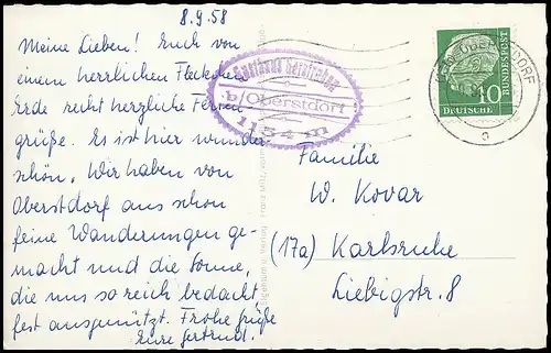 Oberstdorf Gerstrubener Alpe mit Höfats gl1958 137.138