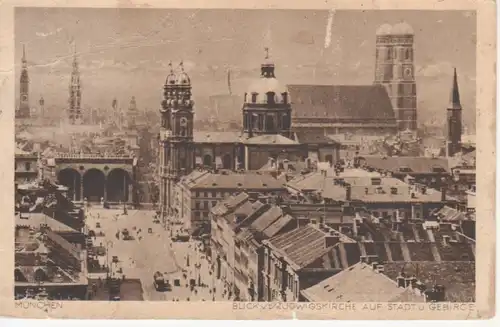 München - Blick von der Ludwigskirche auf Stadt und Gebirge gl1943 216.214