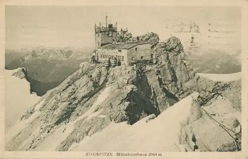 Berghütte: Münchnerhaus auf der Zugspitze feldpgl1918 104.477