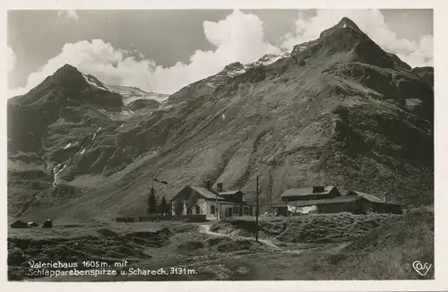 Berghütte: Valeriehaus mit Schlapperebenspitze und Schareck gl1953 104.705