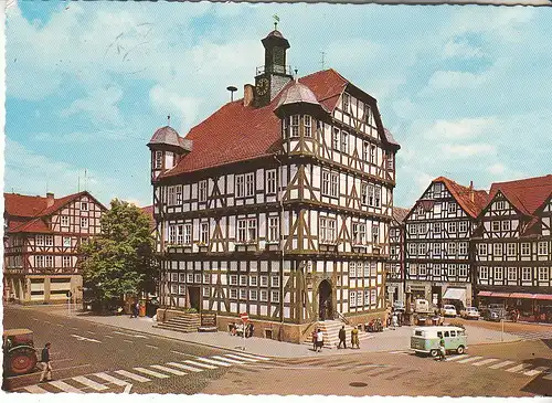 Melsungen im Fuldatal Rathaus am Marktplatz gl1968 C6774