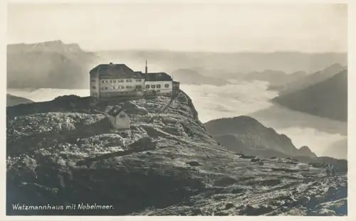 Berghütte: Watzmannhaus mit Nebelmeer ngl 104.715