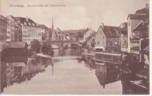 Nürnberg Karlsbrücke mit Schleifersteg gl1917 216.842