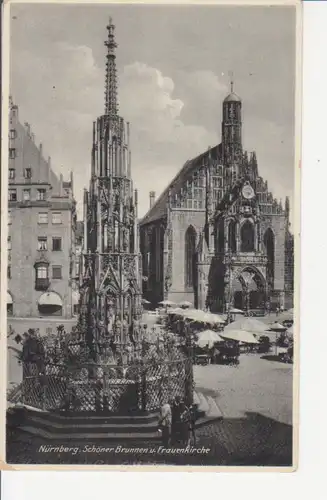 Nürnberg Schöner Brunnen mit Frauenkirche ngl 216.861