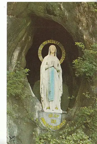 Lourdes La Vierge de la Grotte Miraculeuse gl1967 C7474