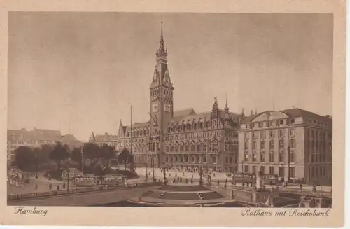 Hamburg - Rathaus mit Reichsbank ngl 215.199
