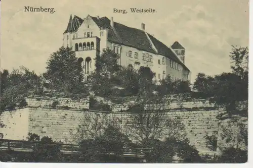 Nürnberg Burg Westseite gl1906 216.892