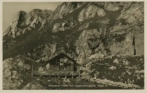 Berghütte: Pfrontner-Hütte mit Aggensteingipfel gl1932 104.548