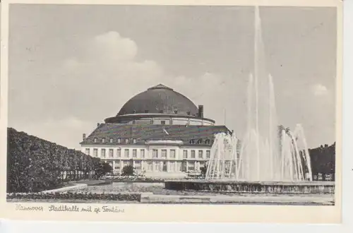 Hannover Stadthalle mit großer Fontäne gl1957 217.369