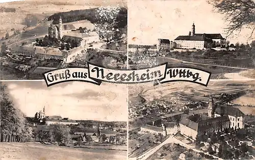 Neresheim Teilansichten Panorama gl1959 141.282