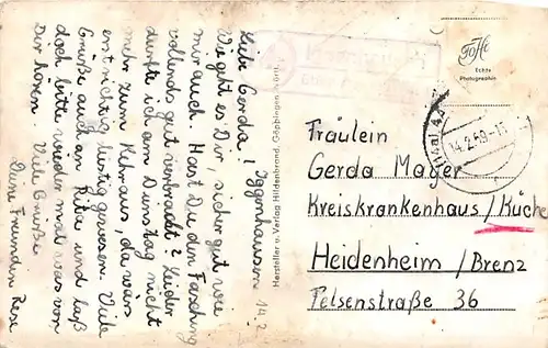 Neresheim Teilansichten Panorama gl1959 141.282