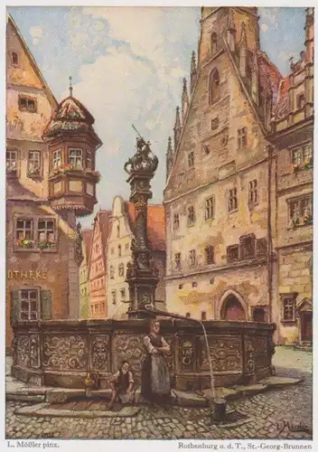 Rothenburg ob der Tauber St.-Georg-Brunnen nach Ludwig Mößler ngl 215.848