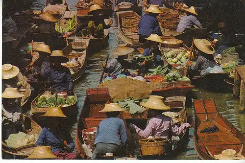 THA Floating-Market at Damnernsaduak, Rajburi Province glum 1975? C7719
