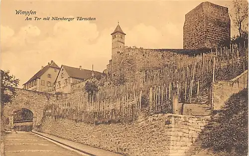 Wimpfen Am Tor mit Nürnberger Türmchen gl1909 141.373
