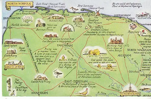 GB A Map of North Norfolk gl1977 C7767