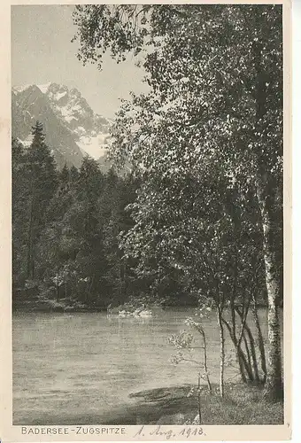 Der Badersee mit Zugspitze ngl C7558