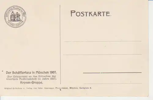 München - Schäfflertanz 1907 Kronengruppe ngl 216.341