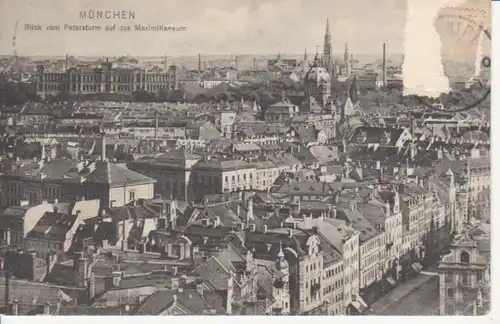 München - Blick vom Petersturm auf das Maximilianeum gl1913 216.215