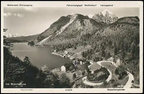 Walchensee Urfeld Kesselbergstraße gl1933 138.404