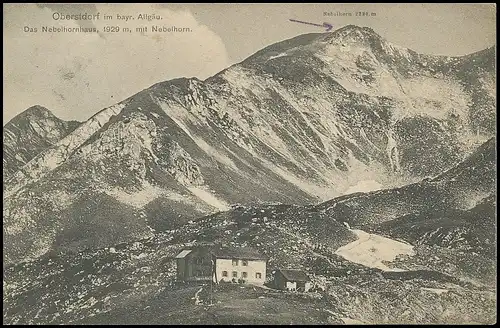 Oberstdorf Nebelhornhaus mit Nebelhorn gl1912 137.161