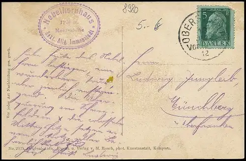 Oberstdorf Nebelhornhaus mit Nebelhorn gl1912 137.161