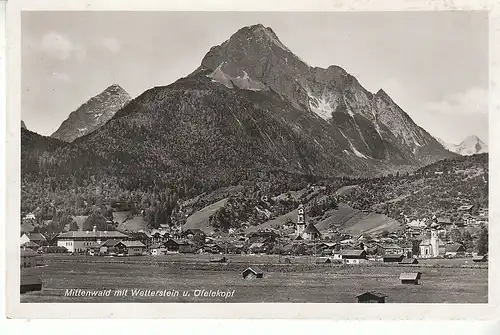 Mittenwald mit Wetterstein und Öfelekopf ngl C7980