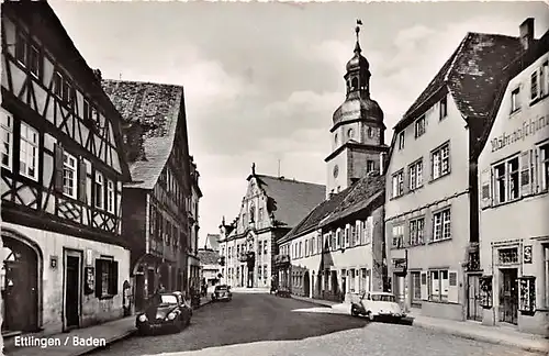 Ettlingen/Baden Straßenpartie gl1957 140.555